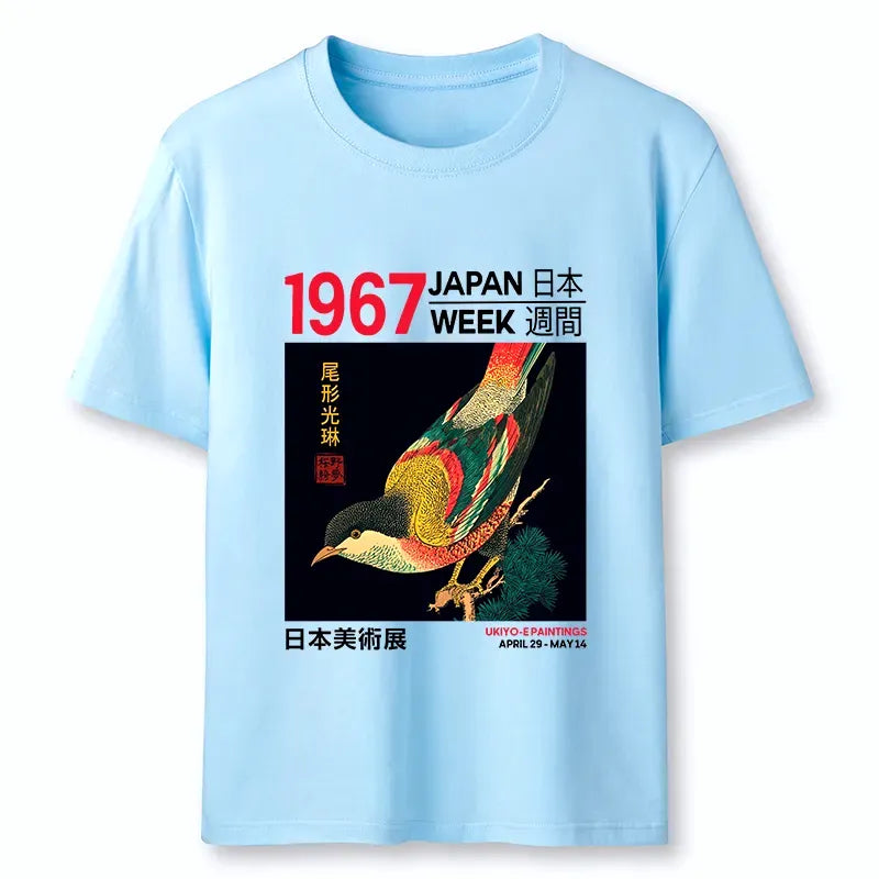 Vintage Japanese Art T-Shirt for Summer