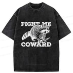 Kyoto-Lion washed t-shirt for streetwear