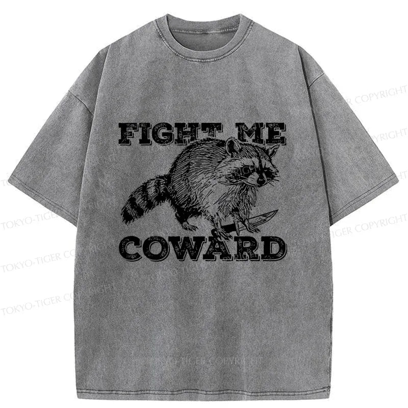 Kyoto-Lion Raccoon With A Knife Washed T-Shirt
