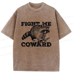 Japanese vintage raccoon knife t-shirt