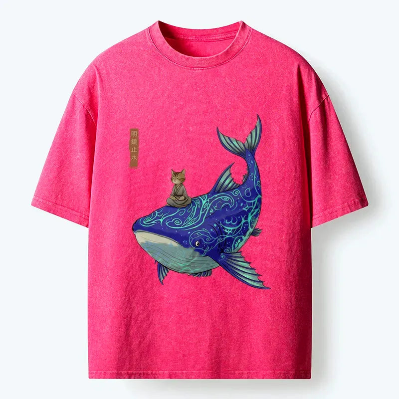 Kyoto-Lion Cat Riding Whale Gift Idea