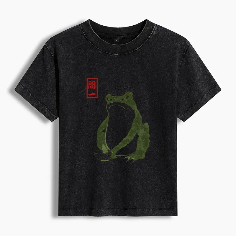 Japanese woodblock print frog t-shirt
