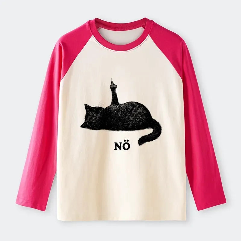 Japanese Cat Raglan Long Sleeve T-shirt