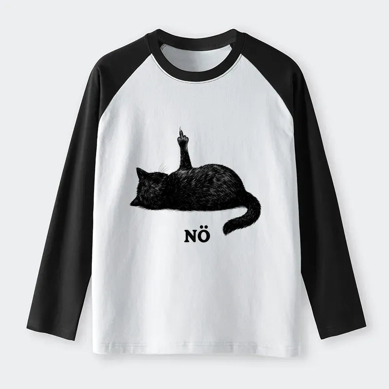 Japanese Cat Raglan Long Sleeve T-shirt