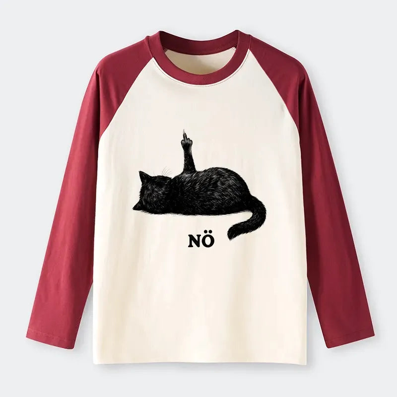 Japanese Cat Raglan Long Sleeve T-shirt