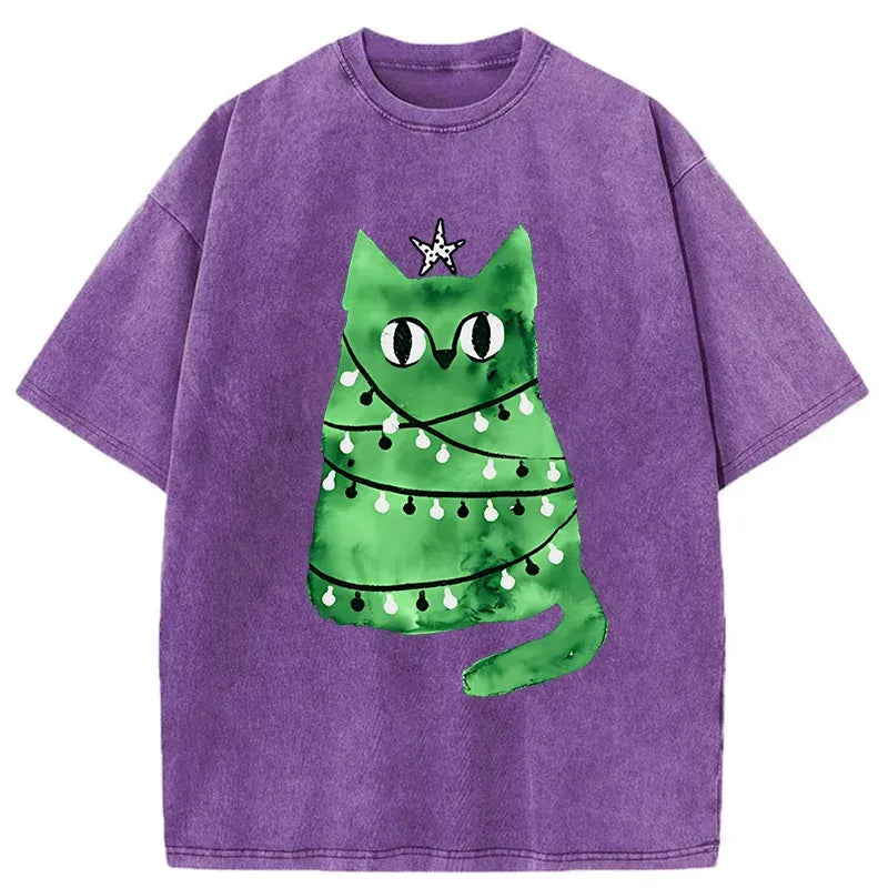 japanese vintage cat t-shirt for daily wear