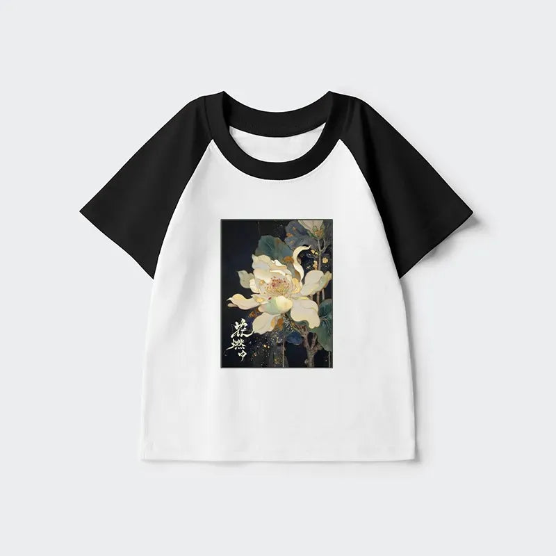 Kyoto lion lotus kids tee