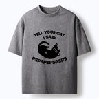 Funny Whisper Vibe Washed Tee