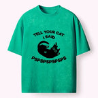 Funny Whisper Vibe Washed Tee