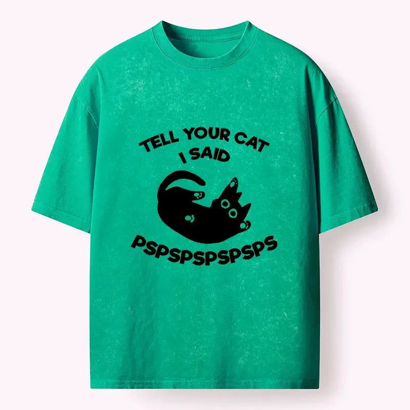 Funny Whisper Vibe Washed Tee