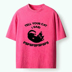 Funny Whisper Vibe Washed Tee
