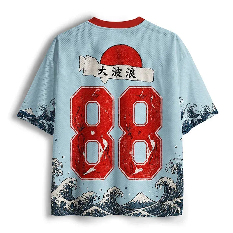 Kyoto-Lion Octopus Drinking Funny Mesh Jersey