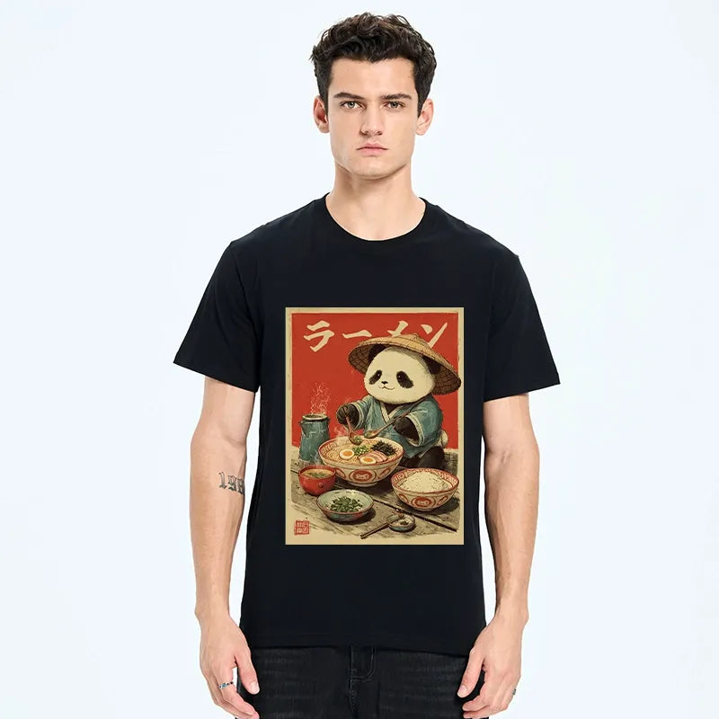 Kyoto-Lion Panda Enjoying Ramen Classic T-Shirt