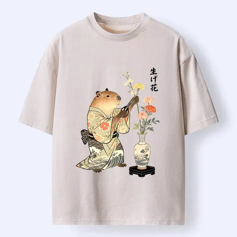 Washed Capybara T-Shirt for Everyday Wear