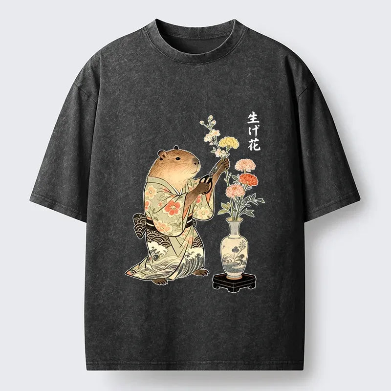 Washed Capybara T-Shirt for Everyday Wear