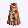 kyoto lion print maxi skirt for women