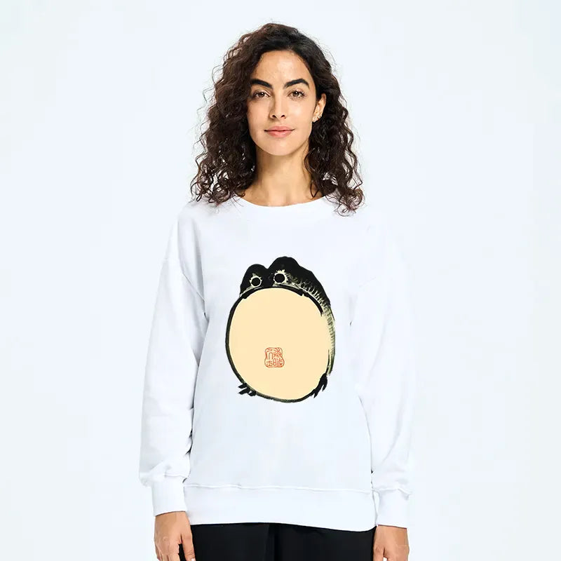 japanese streetwear grumpy frog sweatshirt