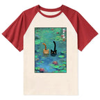 ukiyo-e cat t-shirt for summer