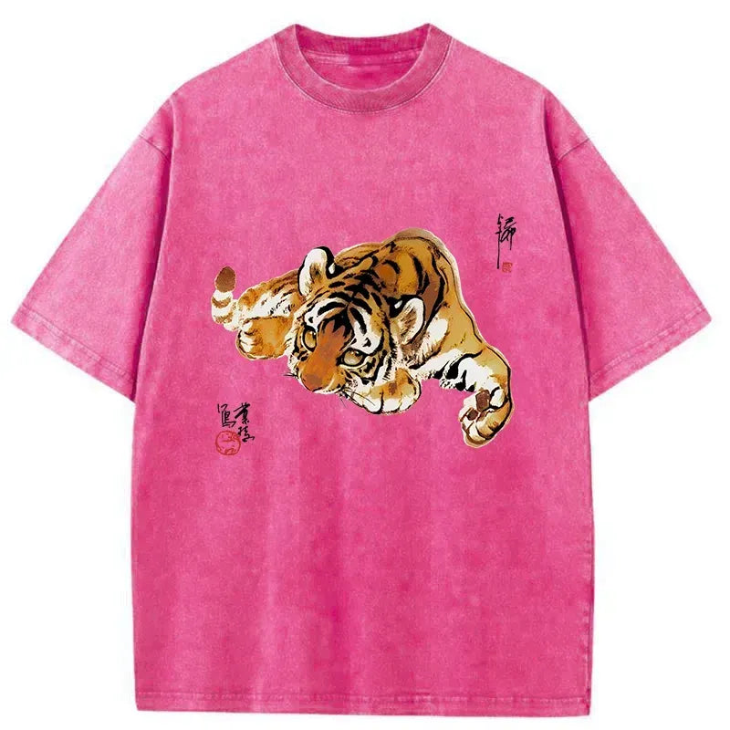 Kyoto Lion Tiger T-Shirt for Daily Wear