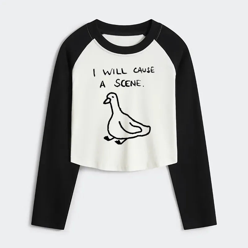 Women's raglan tee for daily wear