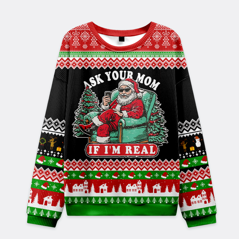 funny santa sweatshirt gift idea for him