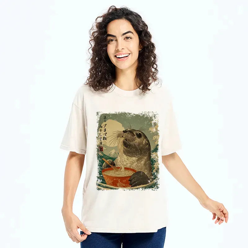 Japanese Vintage Kyoto Lion T-Shirt for Daily Wear