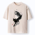 Kyoto-Lion Cat In Motion Washed T-Shirt