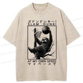 kyoto lion washed streetwear t-shirt free shipping
