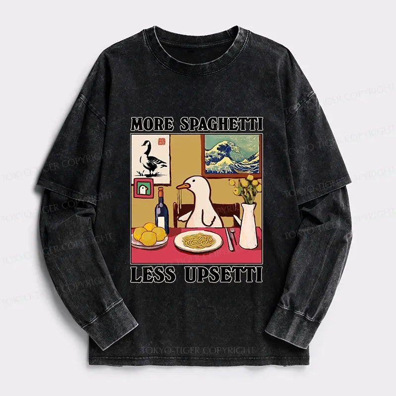 More Spaghetti Less Upsetti Meme T-Shirt