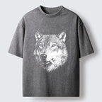 Kyoto-Lion Cool Wolf Meme Bad Decisions Pending Washed T-Shirt