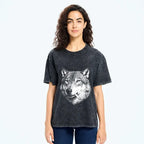 Kyoto-Lion Cool Wolf Meme Bad Decisions Pending Washed T-Shirt