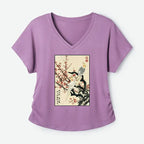 Kyoto-Lion Whispers of Silent Blossoms Modal Dolman Sleeve T-Shirt