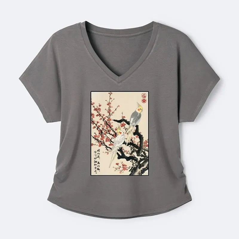 Kyoto Style Floral Tee for Daily Wear