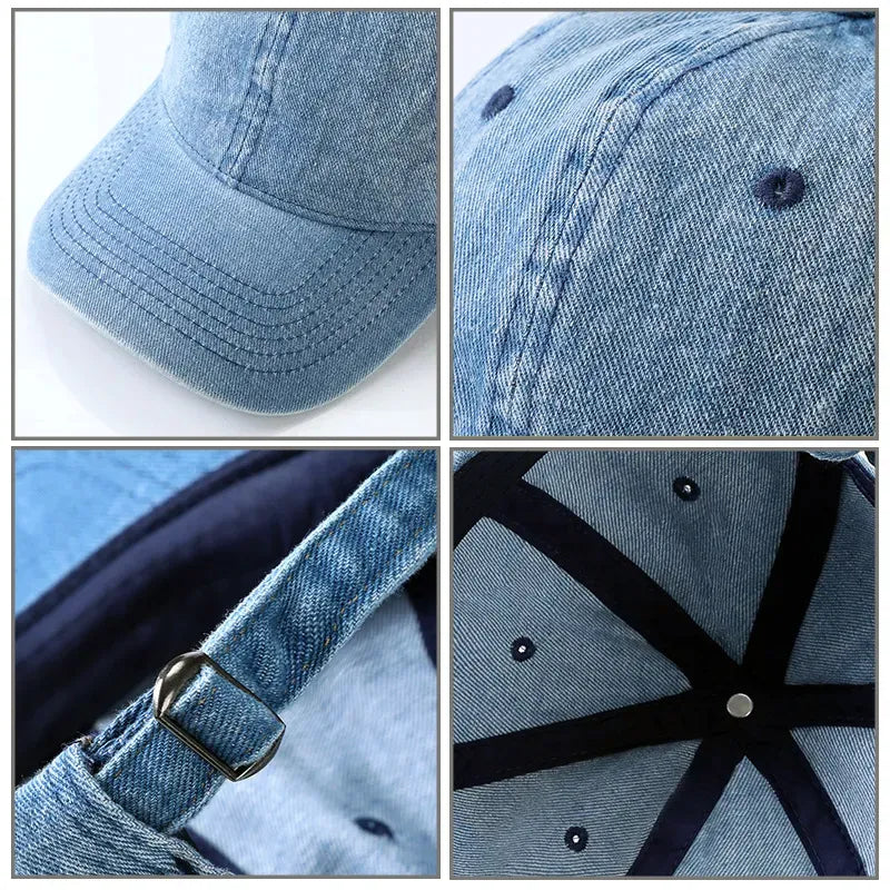 Kyoto-Lion Focused Samurai Raccoon Denim Cap