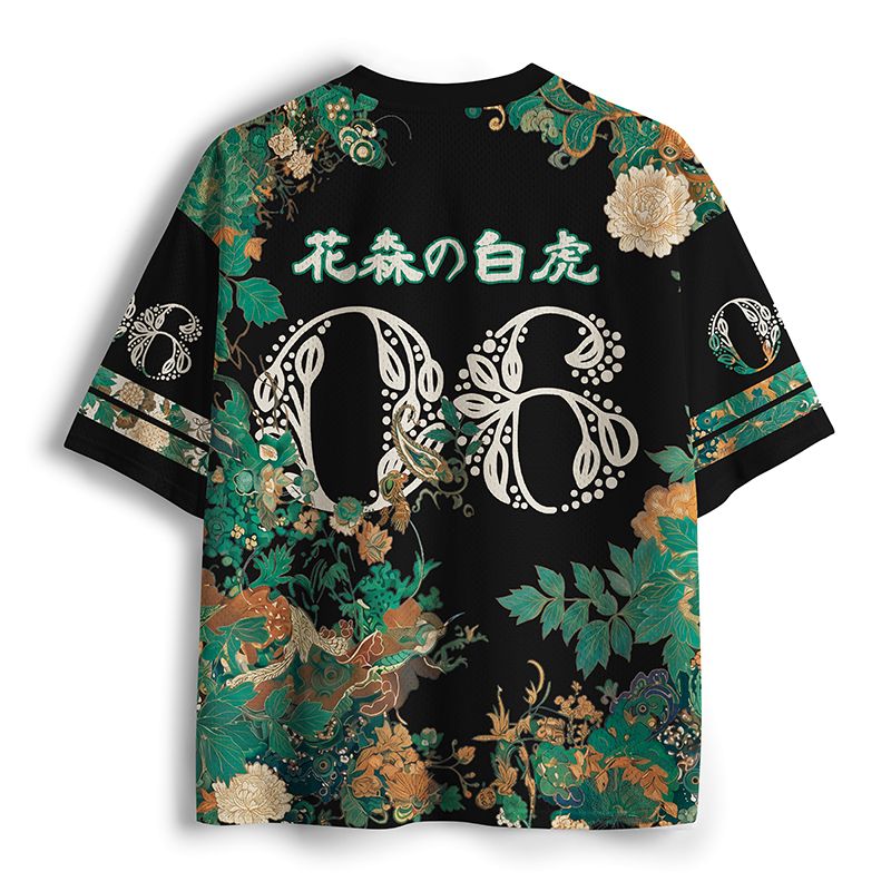 Floral Mesh Jersey for Summer Vacation
