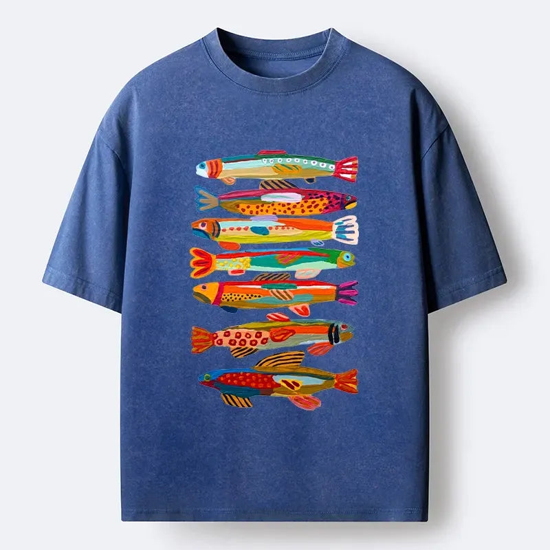 washed cotton t-shirt for summer
