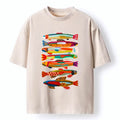 colorful fish print vintage tee