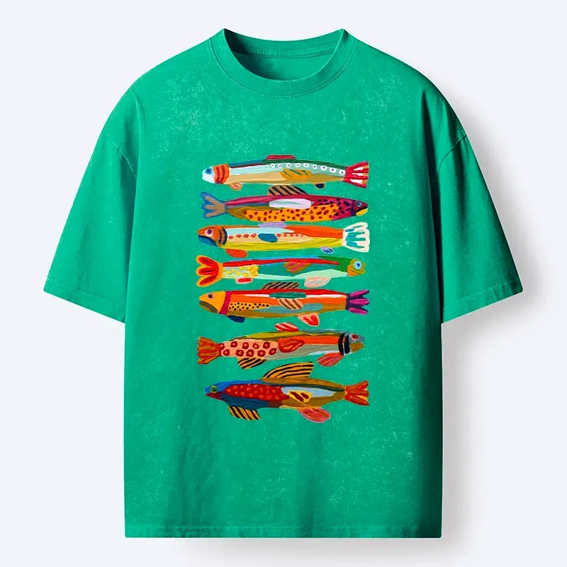 washed cotton t-shirt for summer