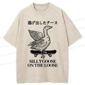 Kyoto-Lion Skateboard Goose Washed T-Shirt