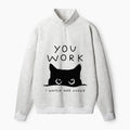 unisex cat print sweatshirt for everyday