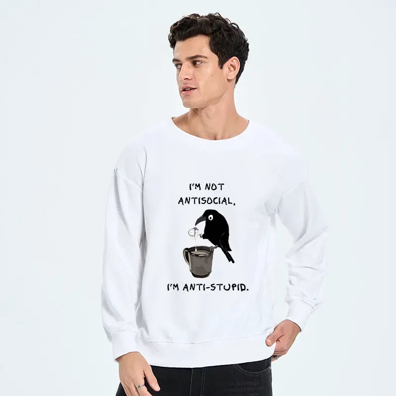 japanese crow coffee sweatshirt free shipping