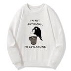 calm alone crow sweatshirt on sale
