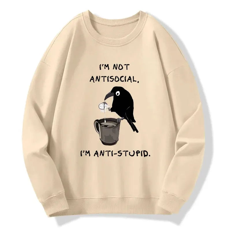 japanese crow coffee sweatshirt free shipping