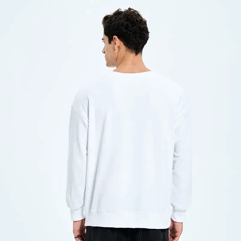 Kyoto-Lion Cool Crow Sips Calm Coffee Alone Classic Sweatshirt