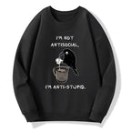 calm alone crow sweatshirt on sale