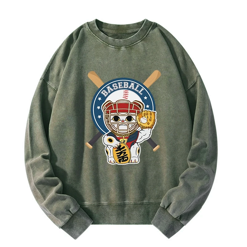 kyoto lion washed sweatshirt for daily wear