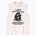 kyoto lion vintage washed tank top