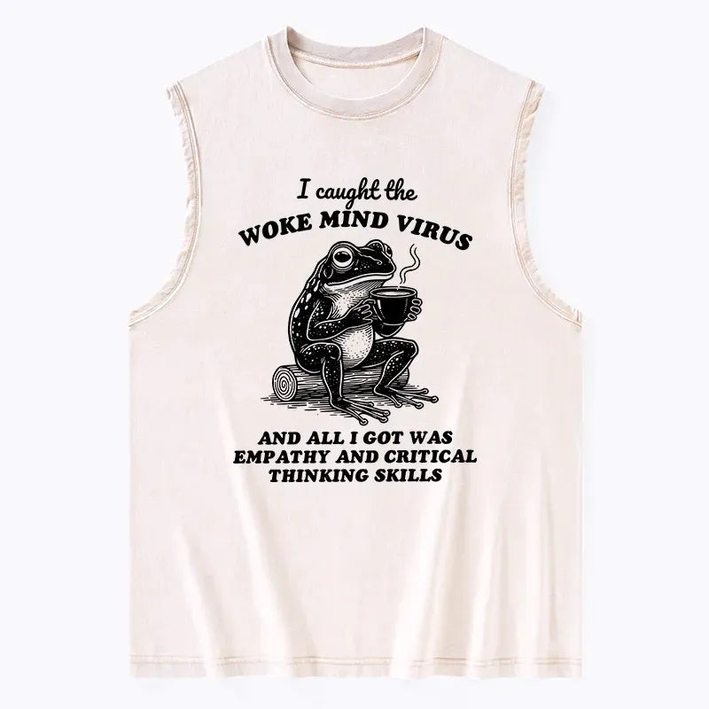 kyoto lion vintage washed tank top