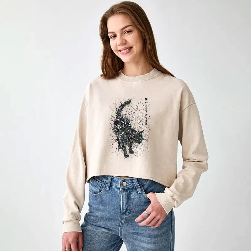 Washed streetwear sweatshirt for daily wear