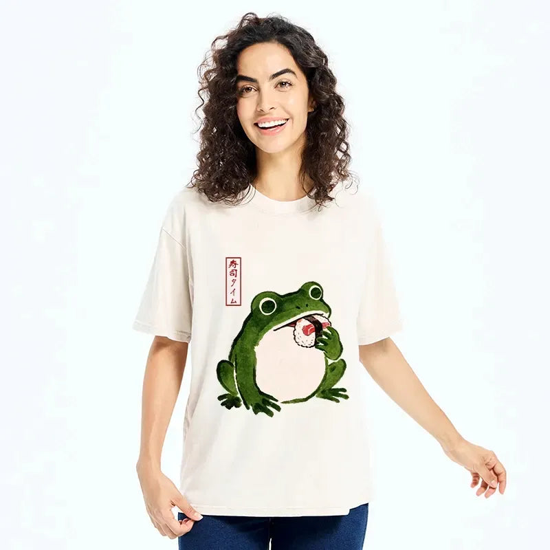 Japanese Washed T-Shirt for Daily Wear